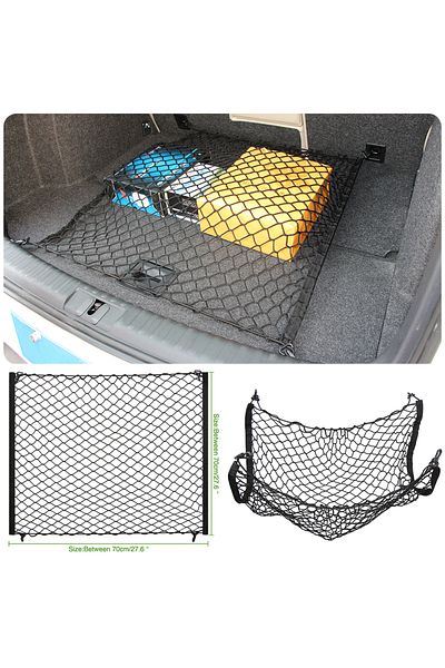 Choice 4 HooK Car Trunk Cargo Mesh Net Luggage For Volvo S40 S60 S70 S80 S90 V40 V50 V60 V90 XC60 XC70 XC90