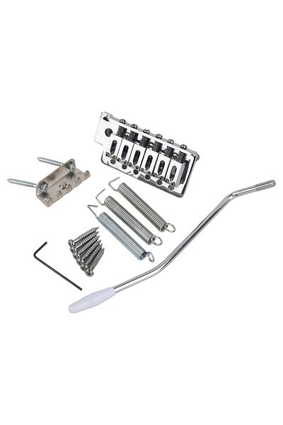 Choice Electric Guitar Bridge Tremolo System Set Chrome with 6mm whammy Bar Compatible for 6 String Stra...