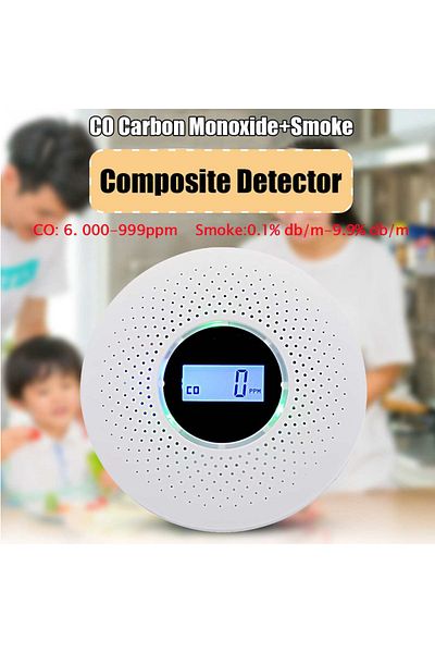 Choice Newest 2 in 1 LED Digital Gas Smoke Alarm Co Carbon Monoxide Detector Voice Warn Sensor Home Secu...