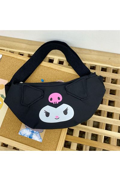 Choice Kuromi Kawaii Sanrio Shoulder Bag Kuromi My Melody Casual Simple Sling Storage Crossbody Cinnamoroll