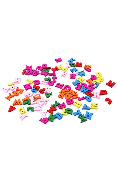 Choice Perforated 100/300/500pcs Decorative Wooden Letters Colorful Wooden Alphabet Wall Letter Kids Early