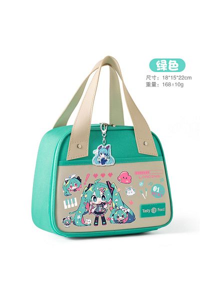 Choice B Kawaii Hatsune Miku Lunch Bag Insulated Bento Pack Portable Large Capacity Student Lunch Handbag .