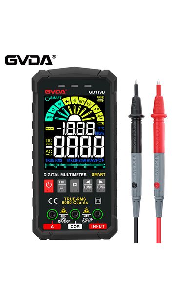 GVDA NEW Generation 600V Digital Multimeter Ture RMS AC DC NCV Smart Multimetro Tester Ohm Capaci...