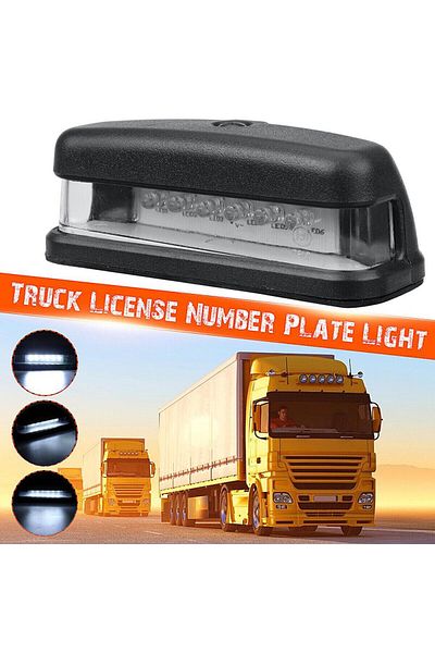 Choice 1 قطعة 6 LED ضوء لوحة رقم الترخيص الخلفي مصباح عالمي شفاف 10-30 فولت للشاحنات SUV مقطورة شاحنة...