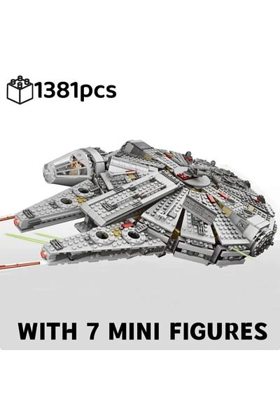 Choice Only Bricks New 1381 Pcs Space Millennium War Ship Spacecraft Set Falcon Alien Mini 75105 Figure Mod