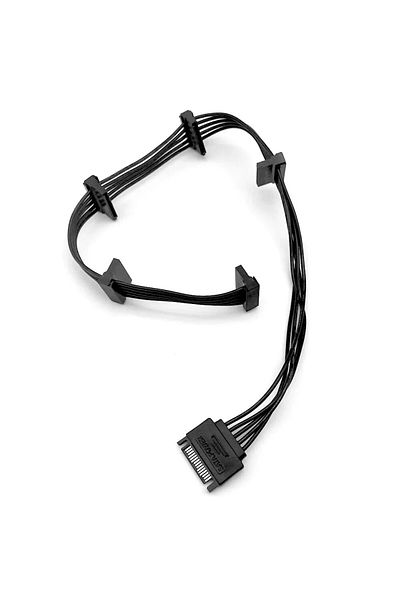 Choice كابل مقسم طاقة Sata/4pin بطول 0.5 متر 15 سنًا لمحرك الأقراص الصلبة من 1 ذكر إلى 5 أنثى