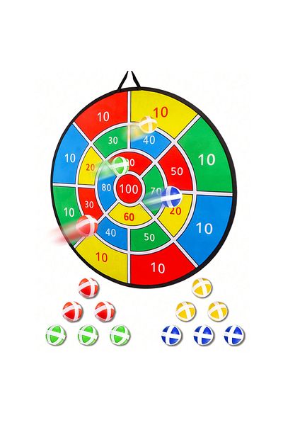 Choice لوحة دارت كبيرة مقاس 70 سم للأطفال مع كرات لاصقة للعب في الأماكن المغلقة/الرياضة في الهواء الطلق
