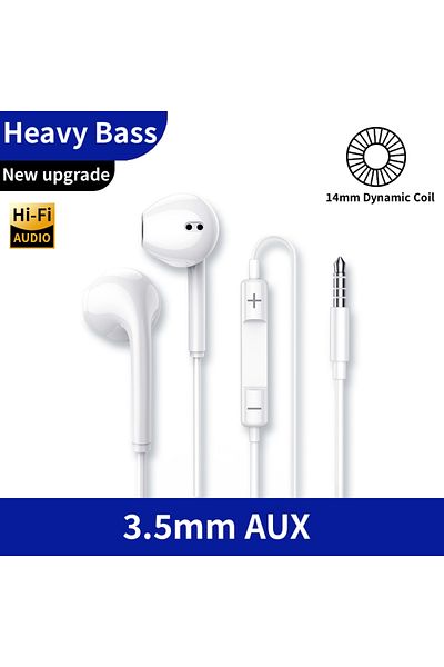 Choice 3.5mm In-ear Earphones Subwoofer With Hd Mic 3.5mm Typec Wired Headset For Samsung Xiaomi Huawei Pho