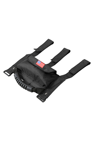 Shineka مقابض ذراع علوية سوداء اللون مع حقيبة تخزين لسيارة جيب رانجلر TJ JK JL BJ40