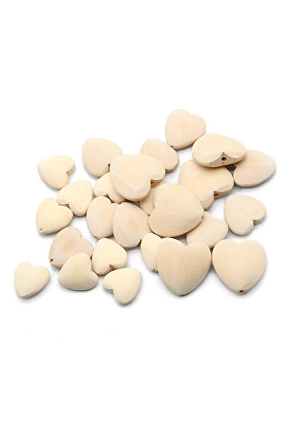 Choice 22 × 22 مم 10 قطع 1 عبوة كبيرة الحجم خرز خشبي على شكل قلب الخوخ 20/30 ...