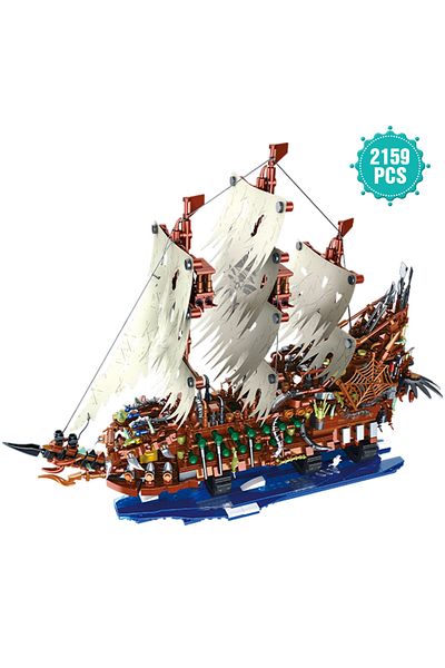 Choice Bagged 2159pcs Man Flying Dutchman Dutch Shipbuilder 16016 Pirate Movie Caribbean Set Bricks Brick M