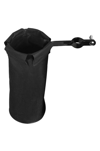 IRIN Black Drumstick Tube Bag Black Cylindrical Drumstick Holder Oxford Cloth Metal Clip Sturdy Percussio