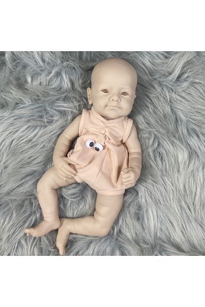 MRB With Blue Eyes Unpainted Doll Kit 19 Inch Vinyl Reborn Doll Kit Sanya Lifelike Unfinished Unpain