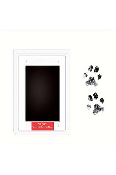 Choice Xl Black Pet Paw Print Ink Pad For Dogs, Touchless Ink Pad Pet Footprint Pad For Memorial Supplies