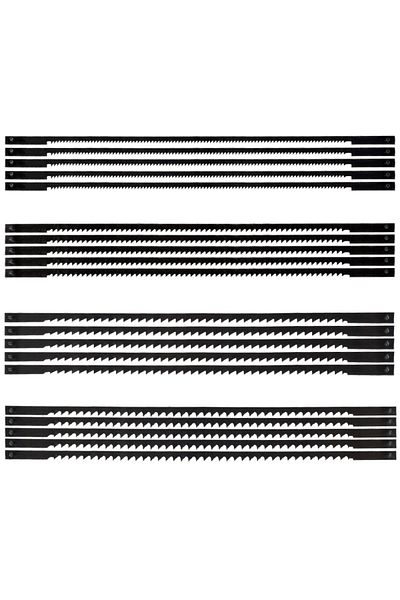 Toorise 20pcs 20-120pc Scroll Saw Blade Set 5in Pin End Pinned Scroll Coping Saw Blades Carbon Steel Saw Bla