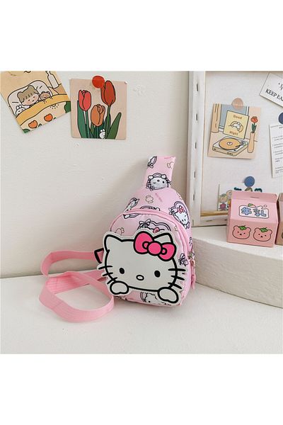 Choice Kt Kawaii Sanrio Hello Kitty Chest Bag Crossbody Bags Kuromi My Melody Cinnamoroll Messenger Shoulde
