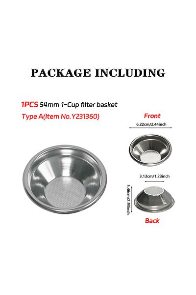 Choice Type A Coffee Filter Basket Compatible With 54mm Breville Sage Express Bambino Bambino Plus Bes450 B