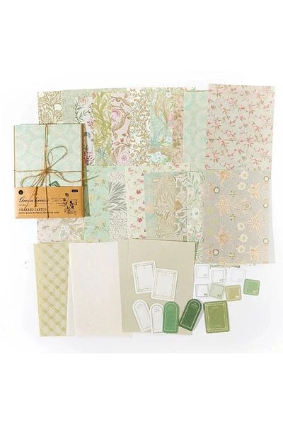 Choice S19790-3 6style 40pcs/pack Retro Material Pack Sticker Scrapbook Salt Floral Handbook Diy Base Decor