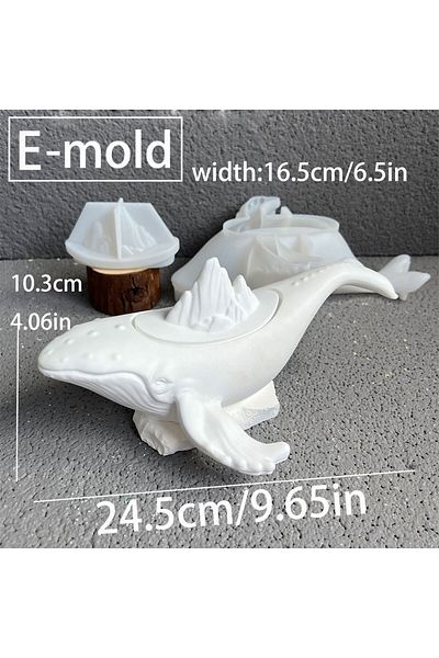 Choice Big Whale Shape Silicone Plant Pot Molds Turtle Candle Cup Storage Box Concrete Gypsum Mold Starf...