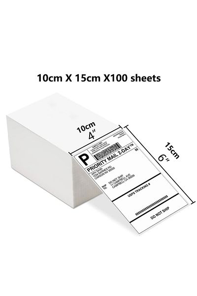 Choice 100x150x100sheets 4"x6" Thermal Label Paper 100x150mm 100 Sheets/stack Adhesive Stickers For Thermal