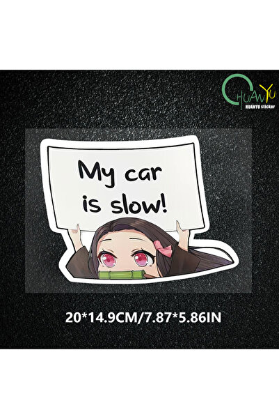 Choice 20X14.9CM G321 20X14.9CM For Demon Slayer Nezuko MY CAR IS SLOW Car St...