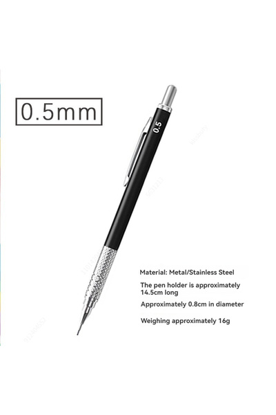 Choice قلم رصاص ميكانيكي معدني 0.5 مم، مجموعة عبوات إعادة تعبئة الرصاص بسعة ك...