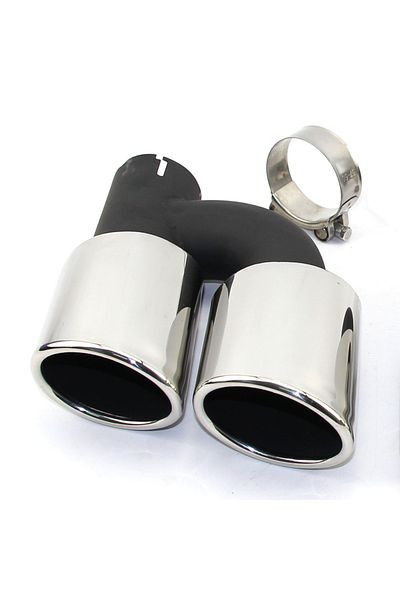 Choice Left Tailpipe Stainless Steel Exhaust Pipe Muffler Tip Clamp Type Fit For Audi A4 A5 A6 A7 To Modify