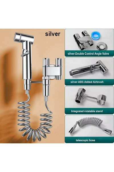 Choice Silver-dual control Bidet toilet sprayer set spray water bathroom handheld bidet sprayer toilet show