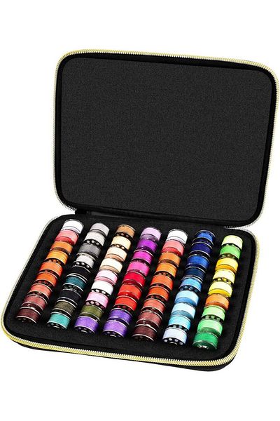 Choice Black 63 Slots Bobbin Case Holder - Bobbins Thread Organizer Storage - Spools Box Compatible With Br