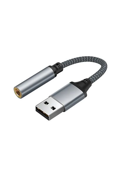 lamgool محول صوت USB إلى مقبس 3.5 مم أنثى USB لبطاقة الصوت الخارجية ومحول صوت سماعة الرأس والميكروفون