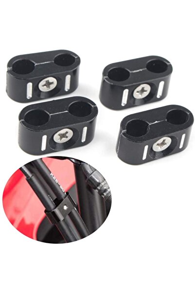Choice 4 Pcs Universal Motorcycle Brake Throttle Cable Clamp Clip Holder Orga...