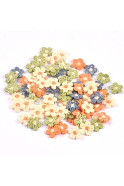Choice Cp3279-50pcs-mix 50pcs/lot 1.5cm Multicolor Lace Flower Appliques For Diy Hat Clothes Sewing Supplie