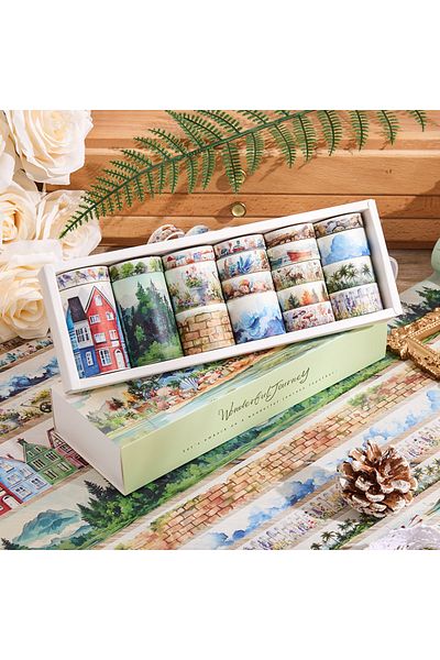 Choice 20 rolls Vintage Wonderful Journey Washi Tapes Set Decorative Scrapbppking Sticker Masking Tape F...