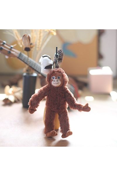 Choice 20cm Lovely Gorilla Orangutans Monkey Cute Animal Pendant Key Ring Soft Stuffed Doll Plush Toy Girl