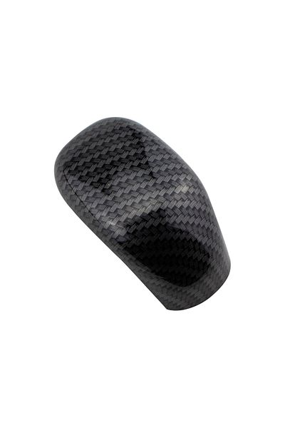 Choice Carbon Fiber Black Carbon Fiber Car Gear Lever Head Shift Knob Cover Trim For Nissan Kicks 2017 - 20