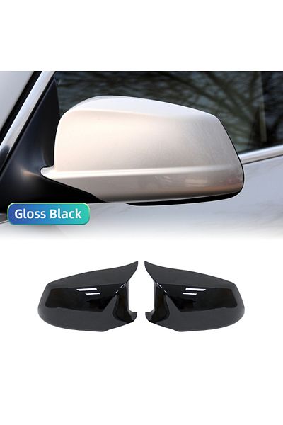 Choice Bright Black Rearview Mirror Cap Wing Side Mirror Covers Car Accessories Fit For Bmw 5 Series F10 F1
