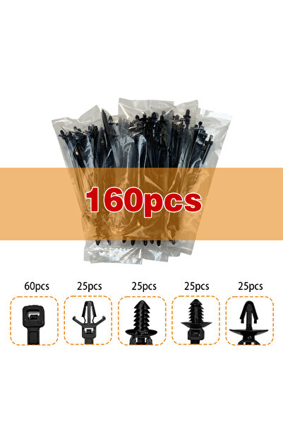 Choice 160 قطعة 160 قطعة من مشابك ربط أسلاك السيارة وربطات الكابلات ومشابك إد...