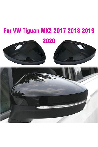 Choice 1 Pair Rearview Side Wing Mirror Caps Cover For VW Tiguan Allspace L MK2 2017 2018 2019 2020 Repl...
