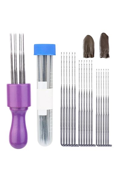 Choice Other Type 4 Imzay Wool Felting Kit With 3 Sizes 18 Pcs Felting Needles Colorful Wood Handle Needle