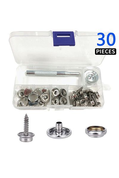 OLOEY 30pcs 30/150 Pieces Stainless Steel Marine Grade Canvas And Upholstery Boat Cover Snap Button Fasten