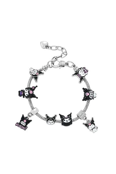 Choice Kuromi Charms Bracelets Sanrio Cartoon Figure Pendant Hand Chains Cute Kuromi Beads Diy Bangles f...