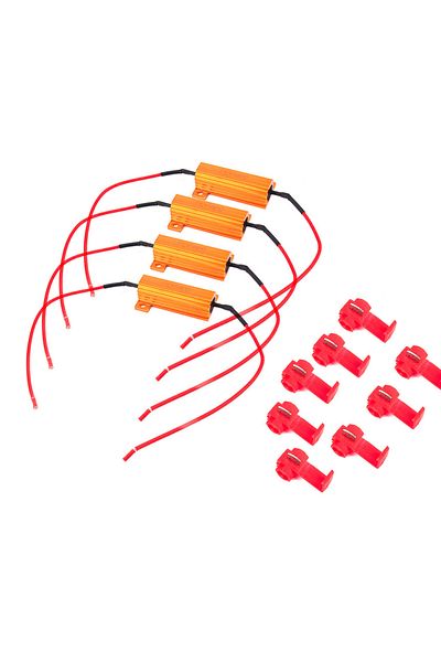 Choice 4 قطع 50 واط 6ohm مقاومة الحمل LED إشارة الانعطاف ضوء وميض خطأ ديكور مصابيح LED ضوء خالٍ من الأخطاء...