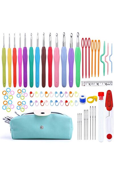 Choice مجموعة خطافات الكروشيه من فينري، 77 قطعة، مصنوعة من الألومنيوم، خطافات...