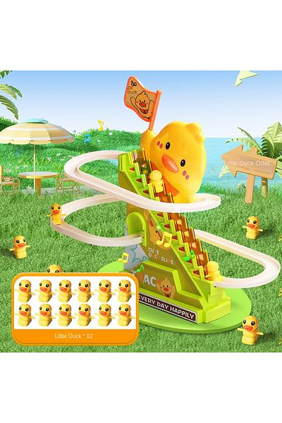 Choice 12 Ducks Stair Climbing Ducks Flashing Lights And Music Duck Roller Coaster Toy Interactive Escalato