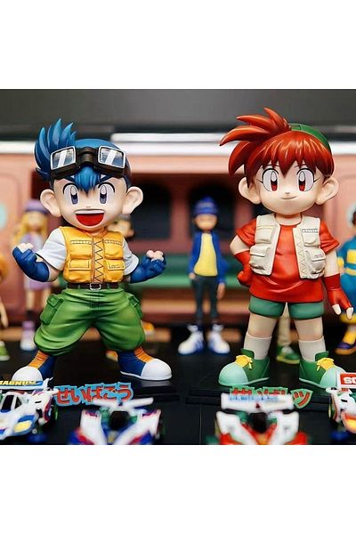 Choice Anime Let's & Go Action Figure Four Wheeler Brothers Figures Seiba Retsu & Go Seiba Figure Toys M...