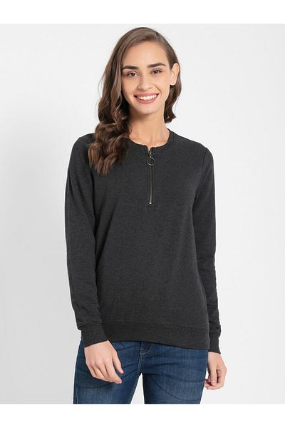 JOCKEY USA Original Womens Loung Wr Sweat Shirt UL11-01 Black