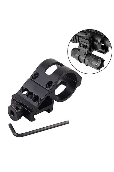 Choice Black 1 Pair Tactical 25.4mm Quick Release Offset Flashlight Scope Mount 20mm Rail 45 Degree Sight M