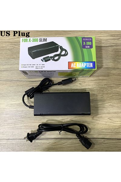Choice Us Plug For 360slim Ac Adapter Power Supply With Charging Cable For Xbox 360 Slim Host 100-240v Univ