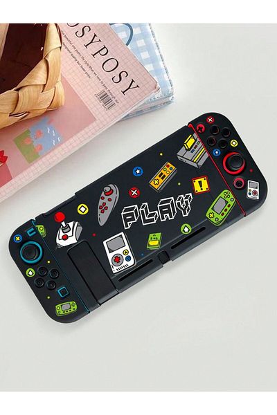 DUTRIEUX Black Cartoon Nintendo Switch Case For Switch Protective Cover Game Console Handle Accessories Anti-