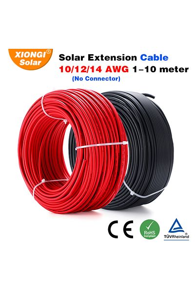 Choice 10m Black10m Red 10 Awg-6mm2 Xiongisolar Solar Pv Cable Panel Stecker Wire 2.5/4/6mm2 With 1/2/3/5/8